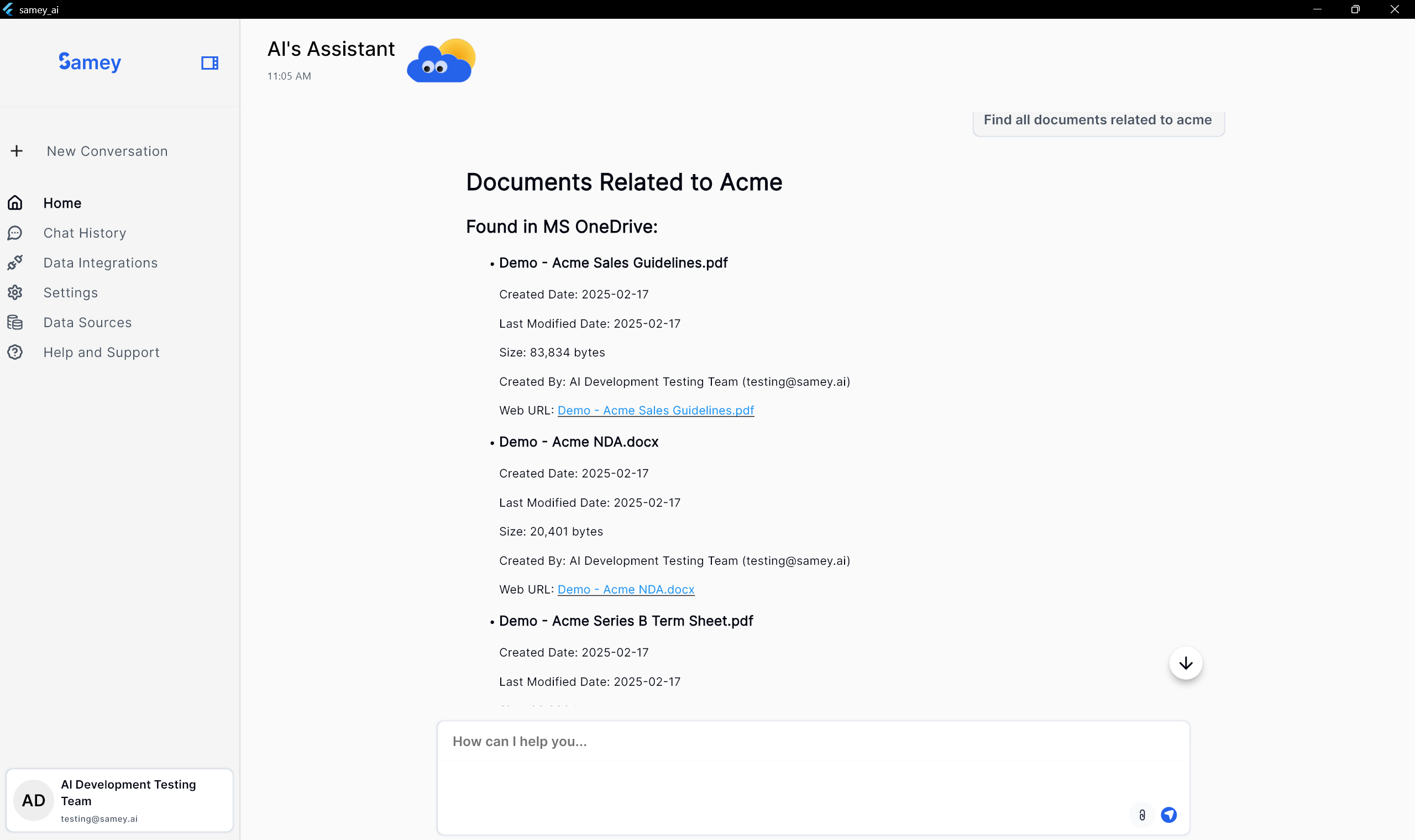 Samey AI Chat - Documents Search